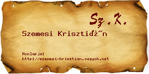 Szemesi Krisztián névjegykártya