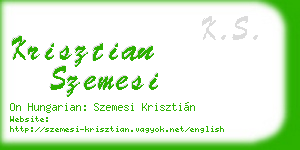 krisztian szemesi business card